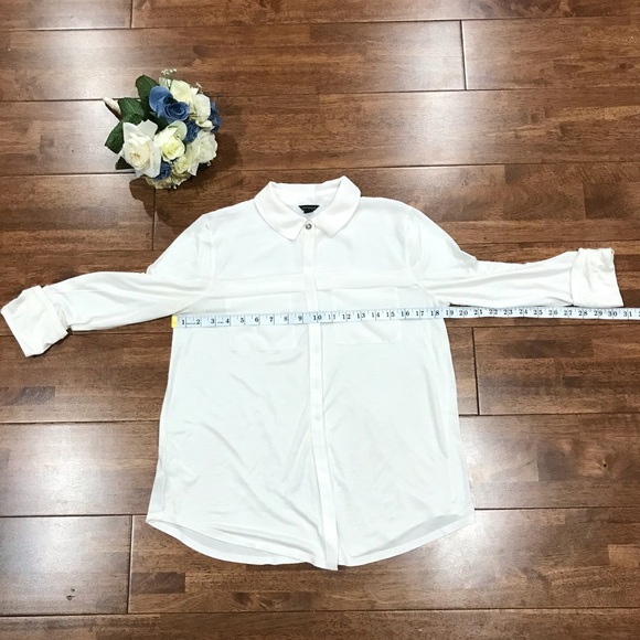 Ann Taylor Mixed Media Button Down Shirt Size S - Picture 3 of 11